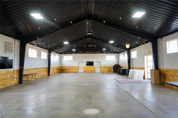 a view of a fireplace in the room