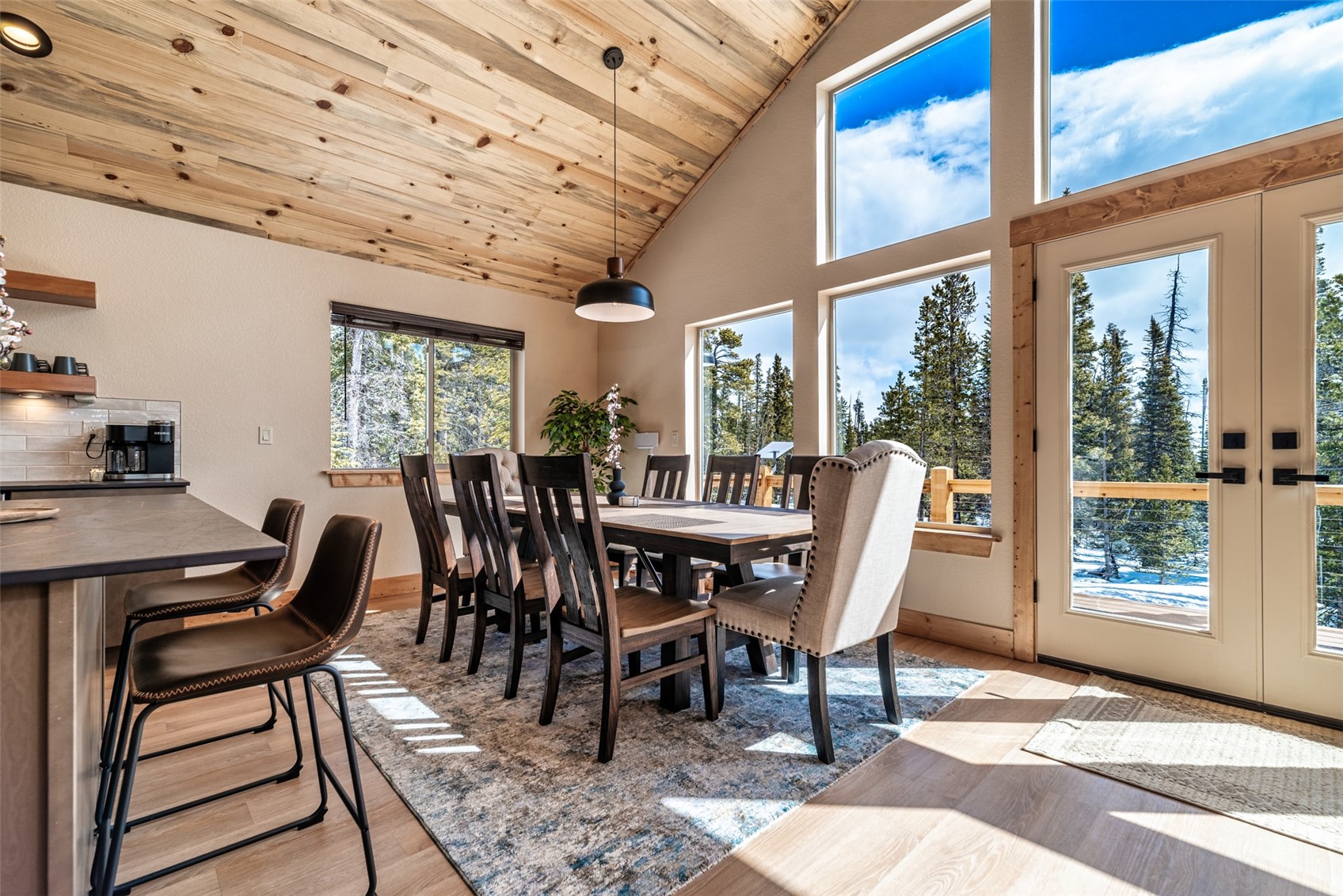 526 Porcupine Road Fairplay, CO 80440 - Photo 18 of 45 a view of a dining room with furniture window and outside view