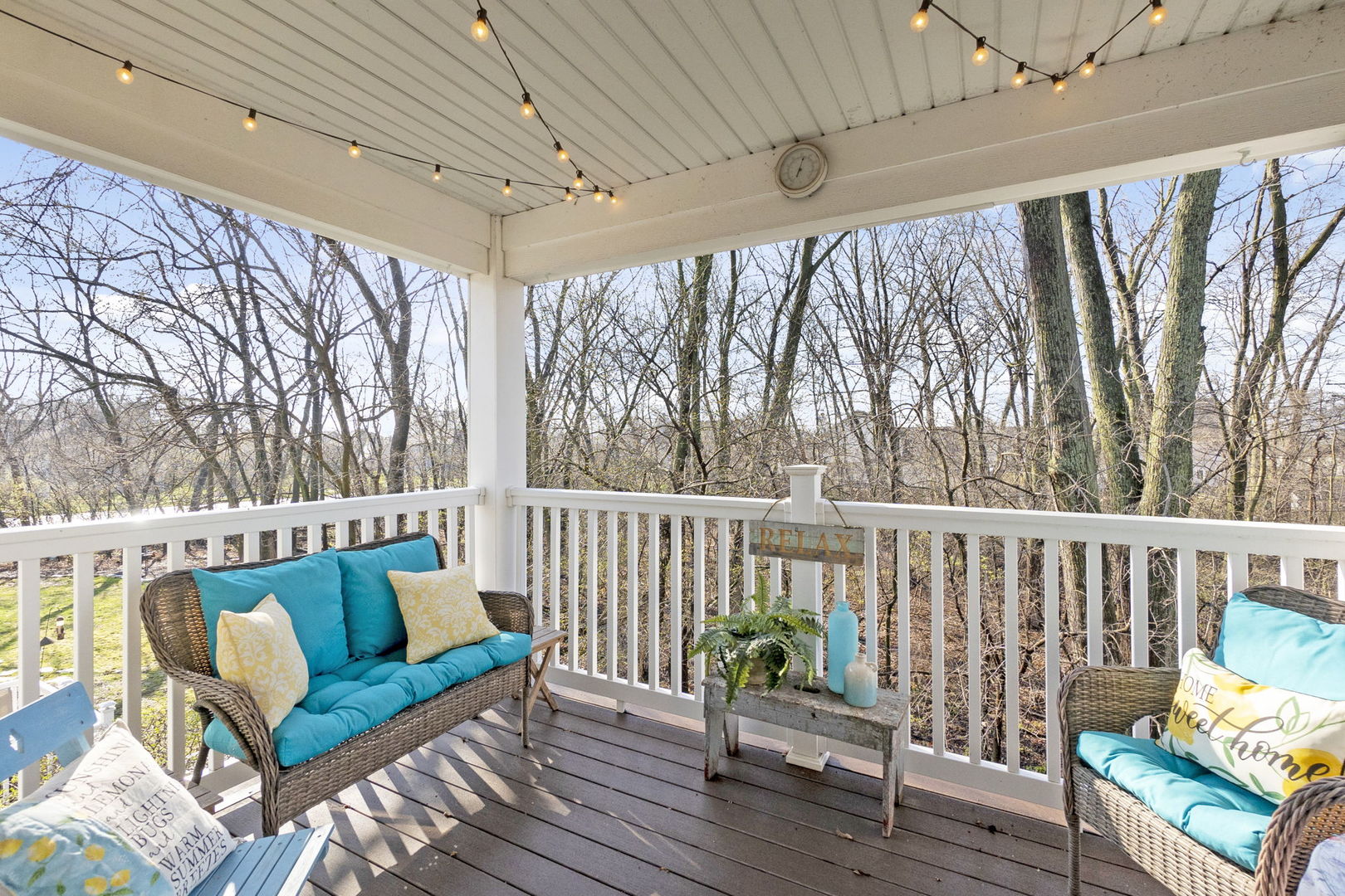 388 Ridge Road North Aurora, IL 60542 - Photo 15 of 15 a balcony with wooden floor outdoor seating and stairs