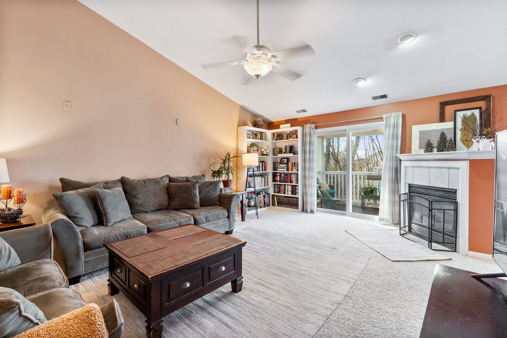 388 Ridge Road North Aurora, IL 60542 - Photo 3 of 15 a living room with furniture large window and fireplace