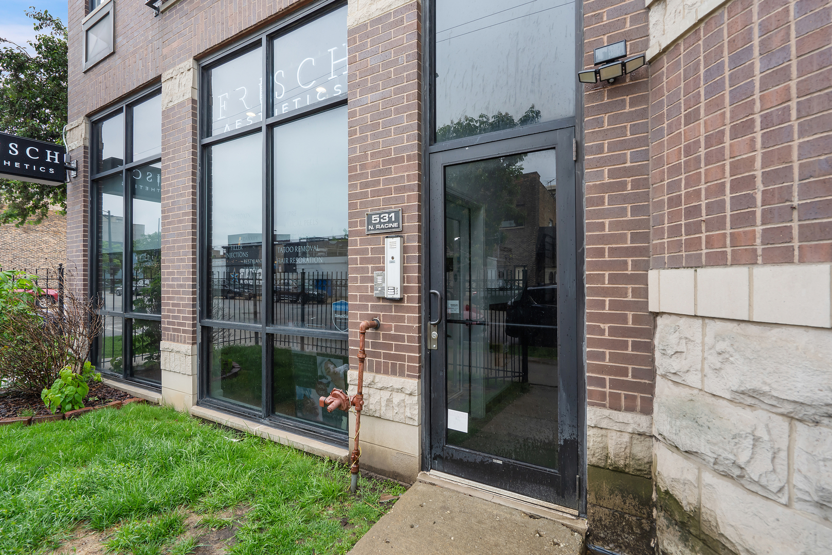 531 North Racine Avenue, Unit 3 Chicago, IL 60642 - Photo 2 of 22 a bathroom with a glass door