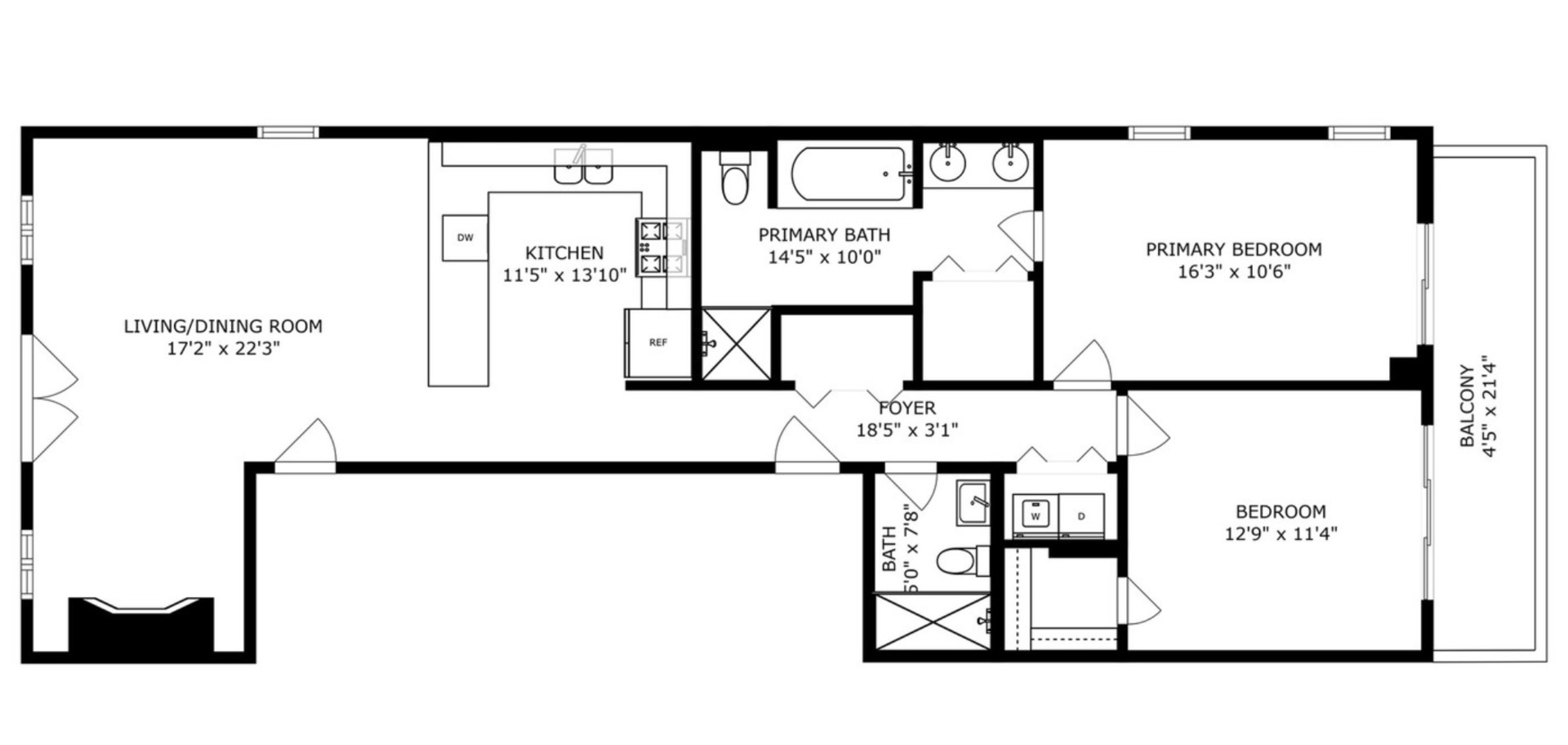531 North Racine Avenue, Unit 3 Chicago, IL 60642 - Photo 21 of 22 a picture of a wall with a white wall and a large window