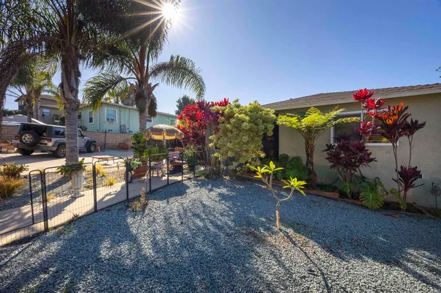 a view of a house with a patio
