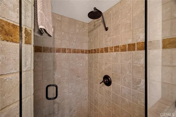 a bathroom that has a shower