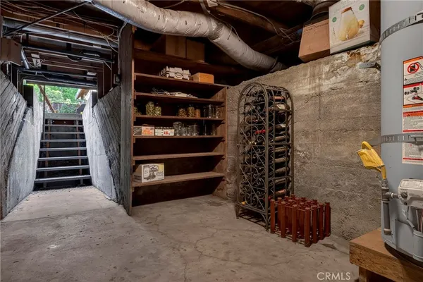 a view of a garage