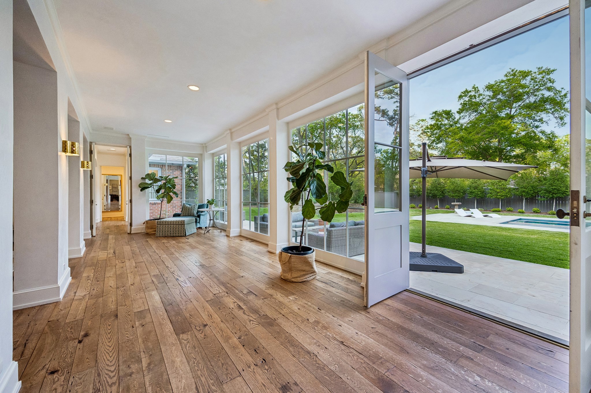 448 Blalock Road Houston, TX 77024 - Photo 15 of 49 a view of a house with backyard and porch