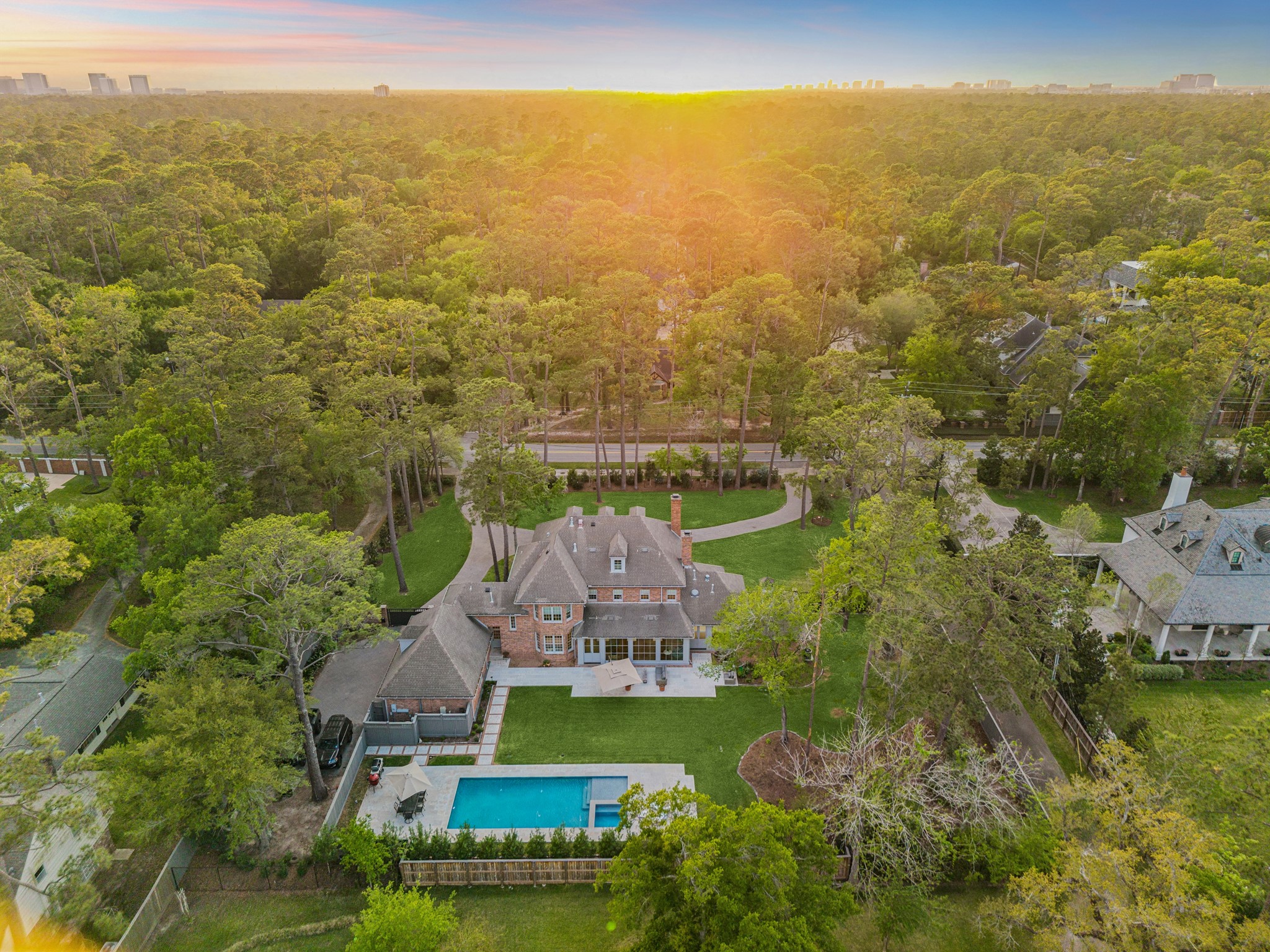 448 Blalock Road Houston, TX 77024 - Photo 44 of 49 a view of a city with mountains in the background