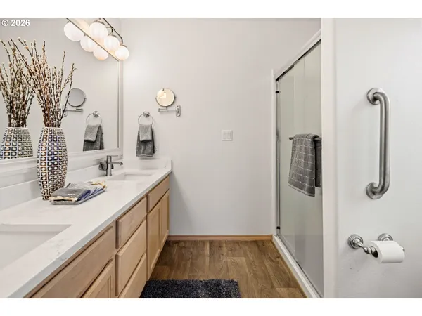 a bathroom with a sink and mirror