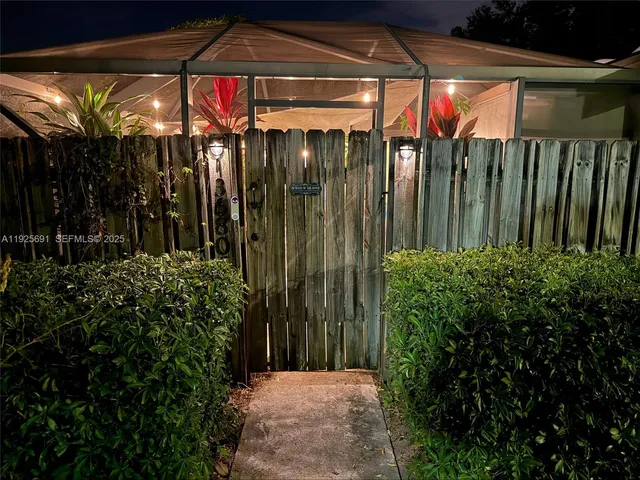 a view of balcony with garden