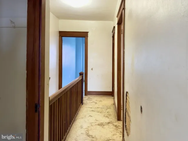 front view of a building with a trees