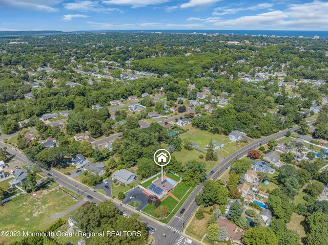 an aerial view of a city