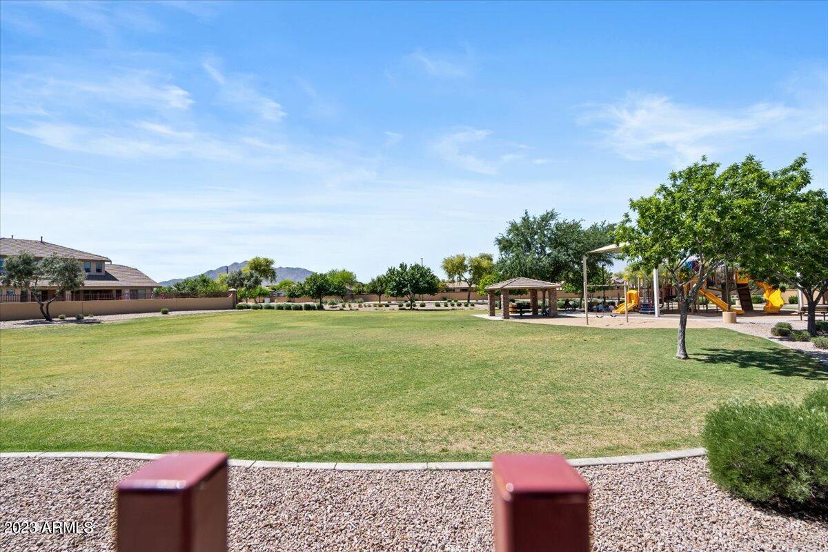 6730 Rachael Way Gilbert, AZ 85298 - Photo 58 of 77 a front view of a house with a garden and lake view