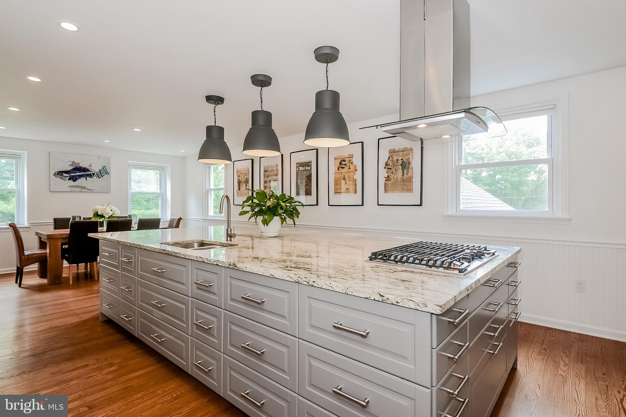 401 North Spring Mill Road Villanova, PA 19085 - Photo 5 of 39 Modern kitchen open to the dining area