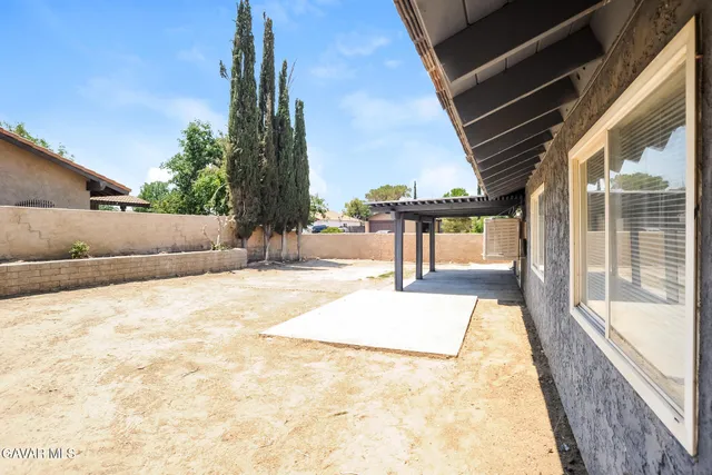 a view of outdoor space with seating area