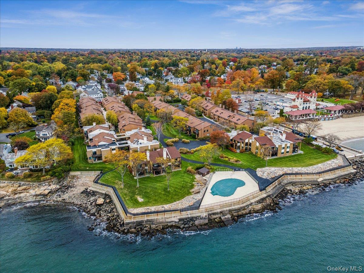 70 Waters Edge, Unit 70 Rye, NY 10580 - Photo 3 of 44 Aerial view of Waters Edge pool near Long Island Sound
