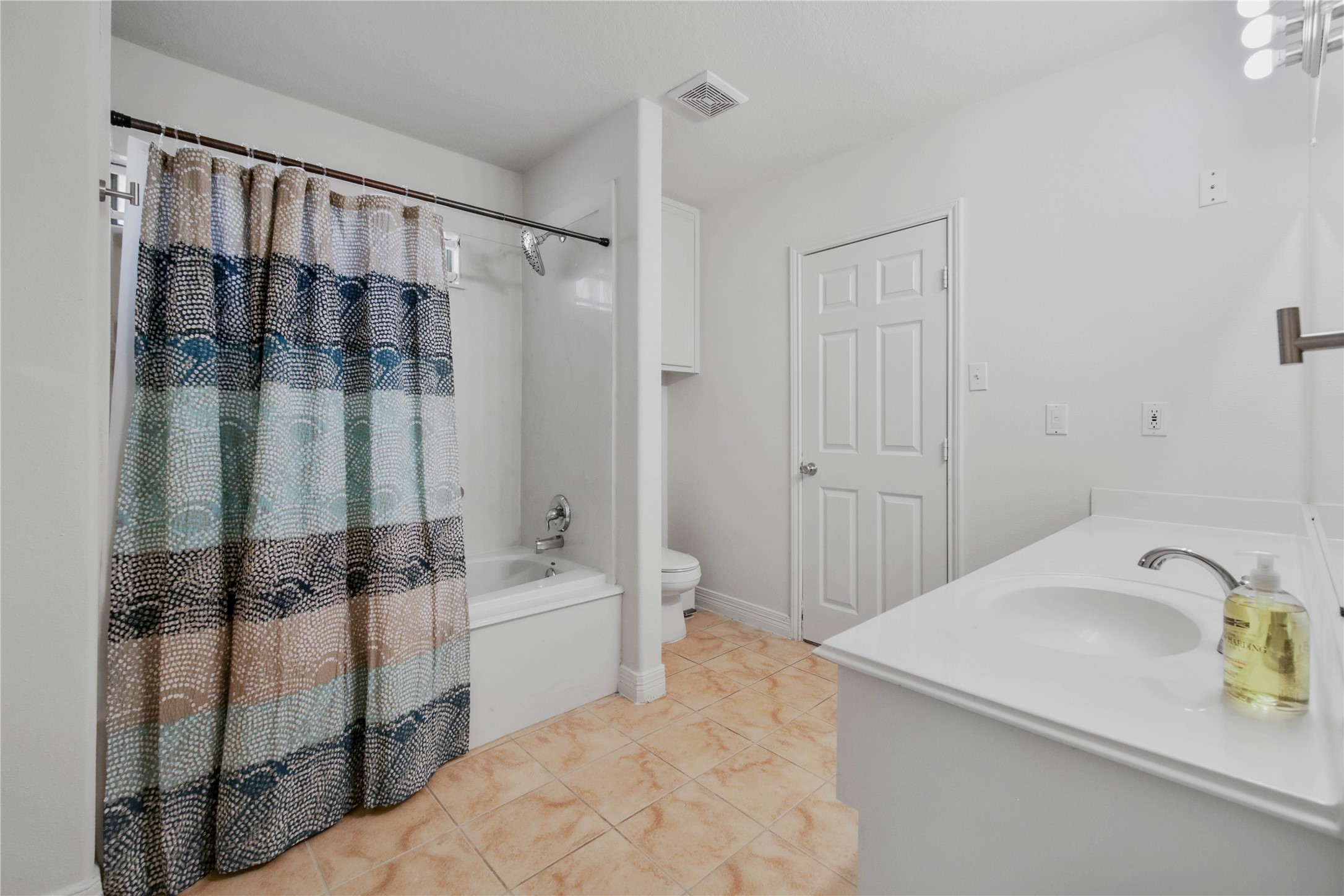 4943 Gammage Street Houston, TX 77021 - Photo 16 of 22 a bathroom with a sink a toilet and shower