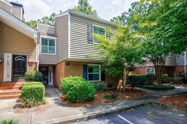 an aerial view of a house with balcony