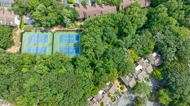 an aerial view of multiple house