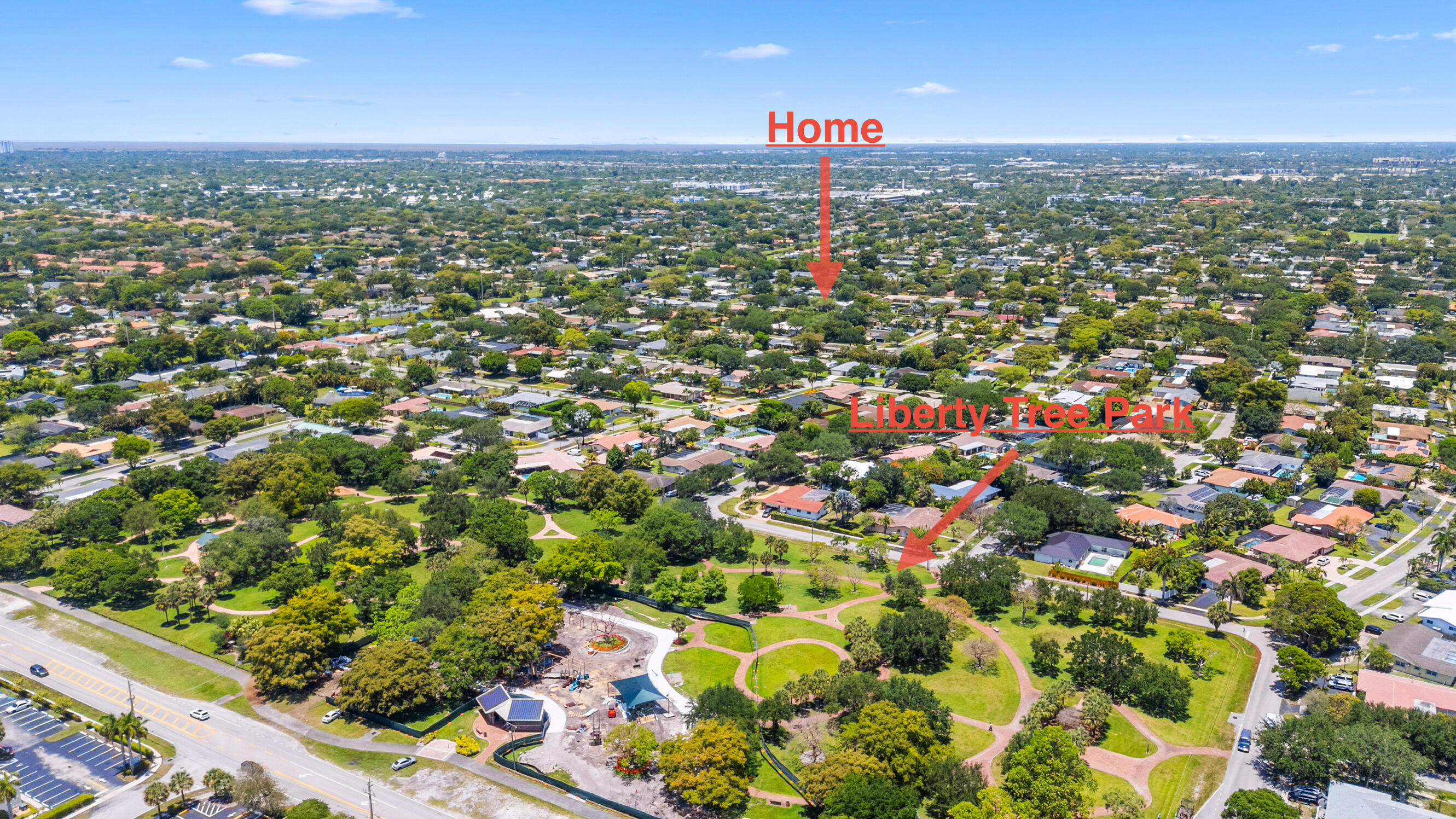 7501 Plantation Road Plantation, FL 33317 - Photo 57 of 57 an aerial view of residential houses with outdoor space and garden view