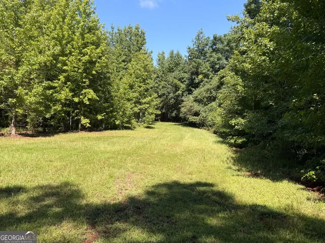 a view of outdoor space with swimming pool and green space