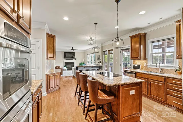 a workspace with furniture and a rug
