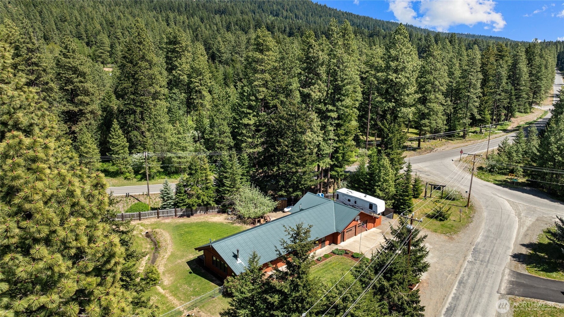 61 Lake Cabins Road Ronald, WA 98940 - Photo 28 of 29 an aerial view of a house with a yard