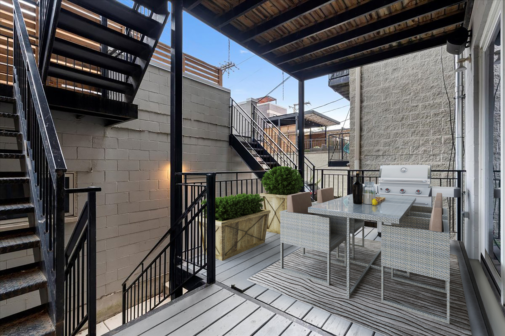 1515 North Mohawk Street, Unit 1 Chicago, IL 60610 - Photo 28 of 34 a view of backyard with a patio and furniture