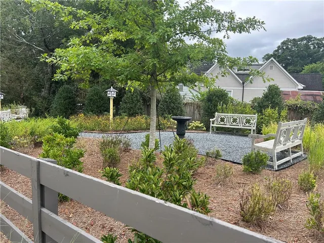 a view of outdoor space with garden