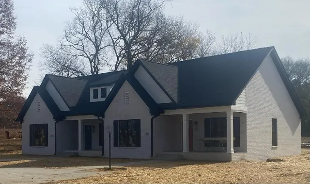 a front view of a house