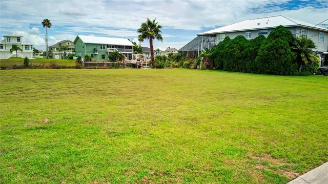 an aerial view of a house an outdoor space