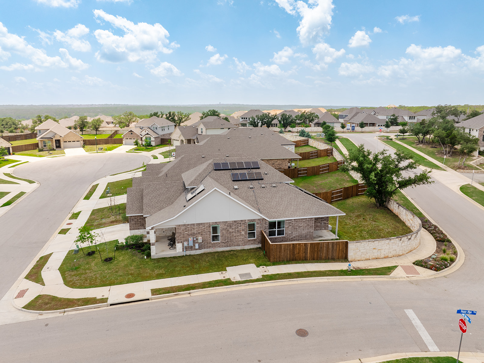 900 Balsora Cove Georgetown, TX 78628 - Photo 31 of 39 Perched on a corner lot, this property boasts solar panels and an inviting covered porch.