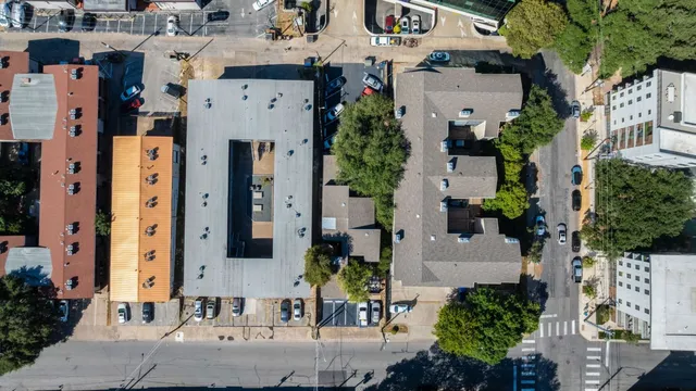 an aerial view of multiple house