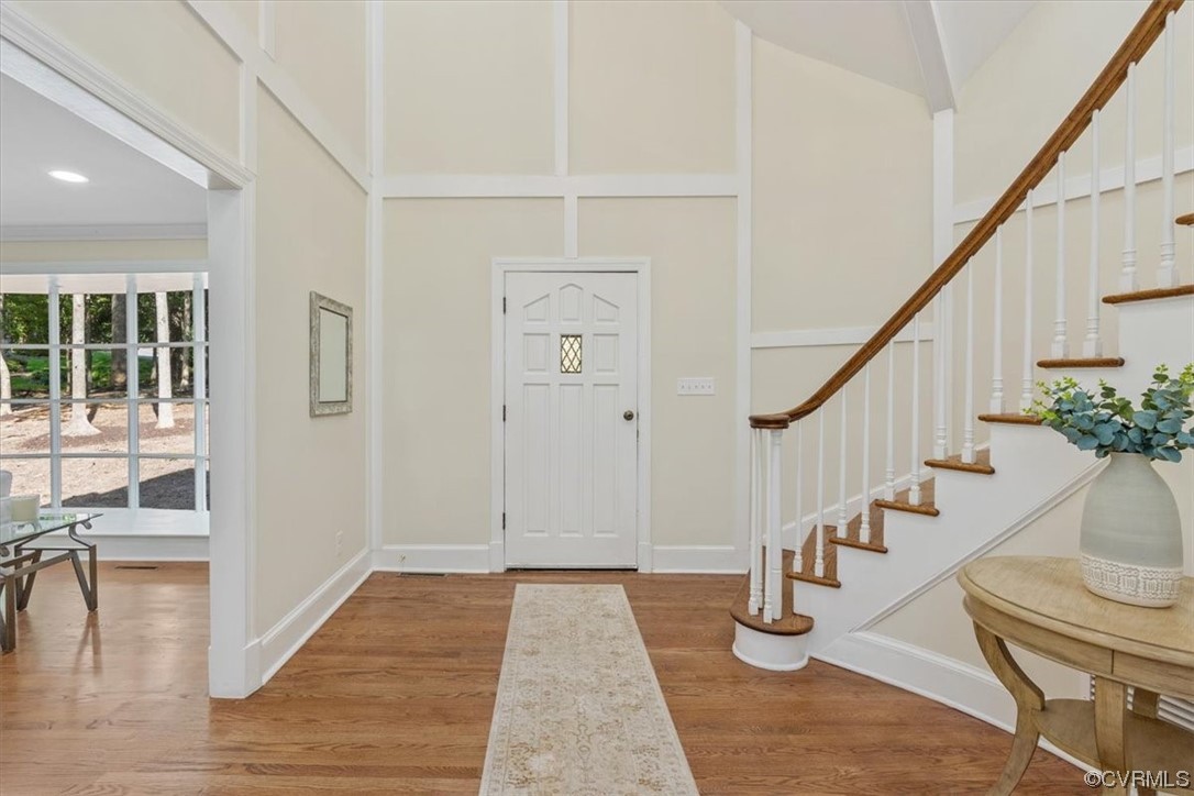 9349 Cardiff Loop Road North Chesterfield, VA 23236 - Photo 4 of 50 a view of entryway and hall with wooden floor