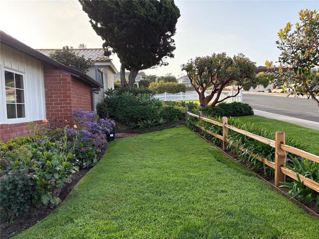 205 Pso De Suenos Redondo Beach, CA 90277 - Photo 6 of 34 a view of a backyard with potted plants and large tree