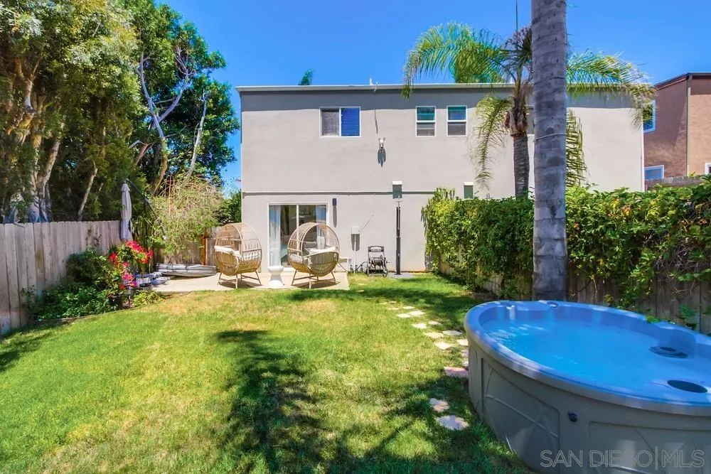 303-305 Sanford Street Encinitas, CA 92024 - Photo 19 of 41 a view of a house with backyard sitting area and swimming pool