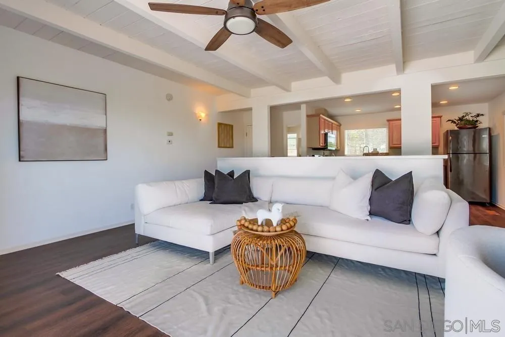 303-305 Sanford Street Encinitas, CA 92024 - Photo 6 of 41 a living room with furniture and a ceiling fan