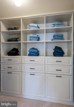 a close view of closet