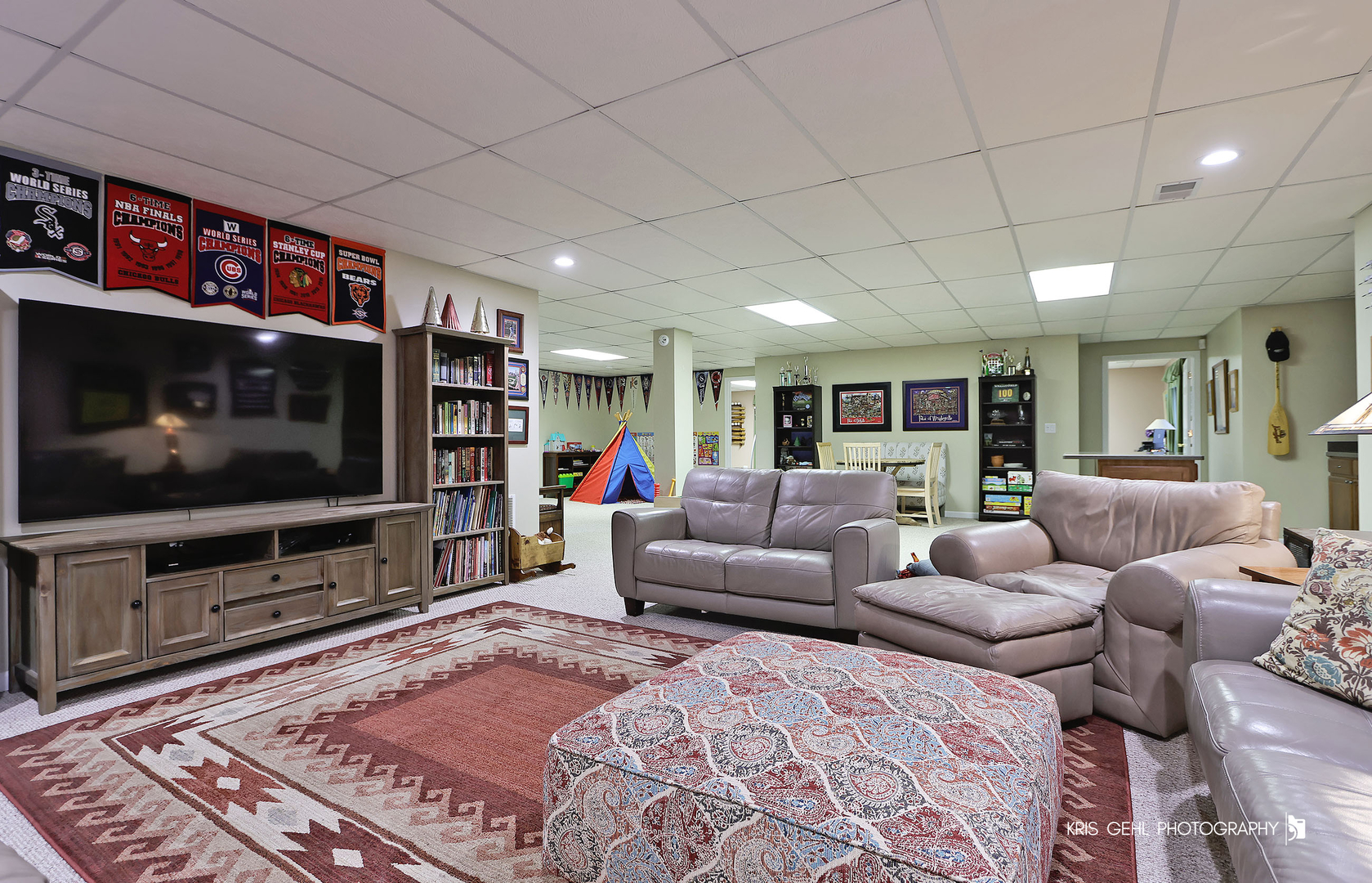 317 Sterling Circle Cary, IL 60013 - Photo 30 of 47 a living room with furniture and a flat screen tv