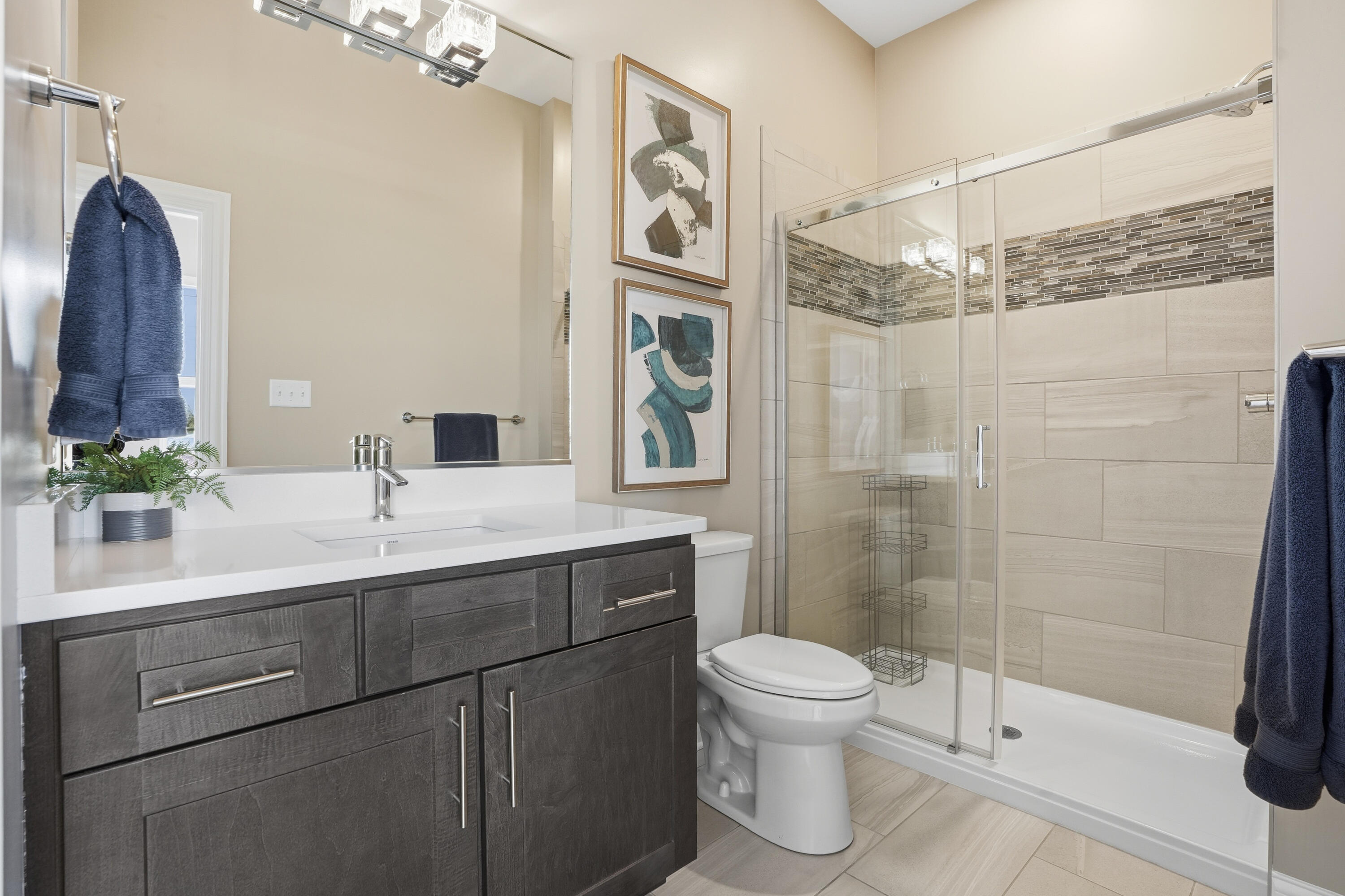310 North Indiana Avenue Crown Point, IN 46307 - Photo 23 of 29 a bathroom with a sink a toilet and shower
