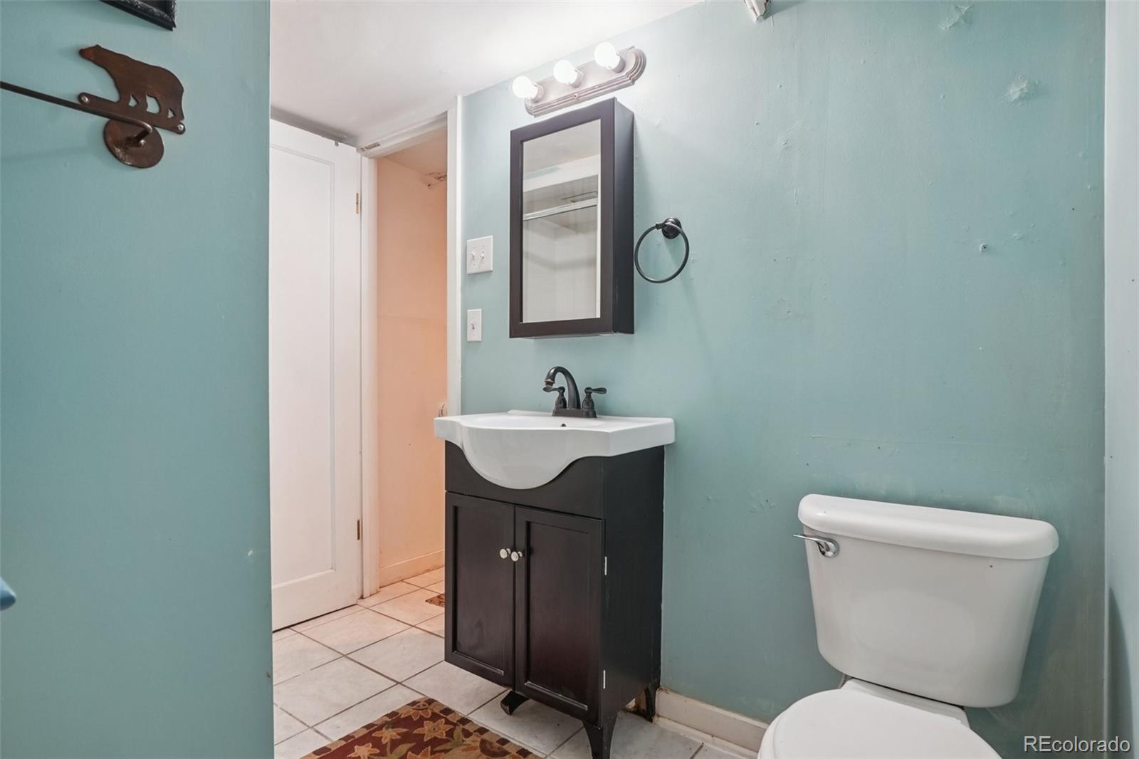 9025 Picabo Road Cascade, CO 80809 - Photo 38 of 44 a bathroom with a toilet sink and mirror
