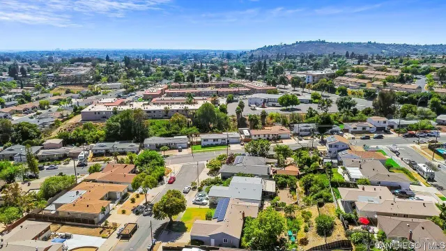 an aerial view of a city
