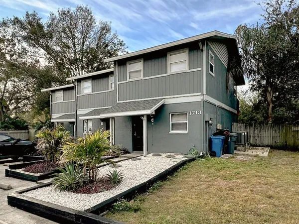 a view of a house with a patio