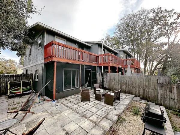 a view of a house with a patio