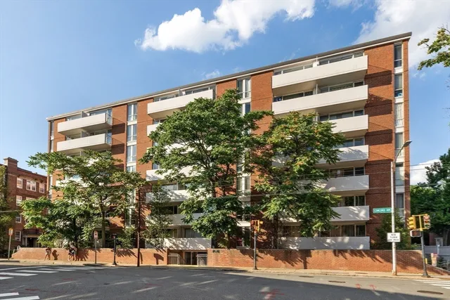 a front view of a building