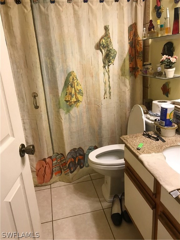 2590 54th Street Southwest Naples, FL 34116 - Photo 5 of 6 a bathroom with a sink a toilet and shower curtain