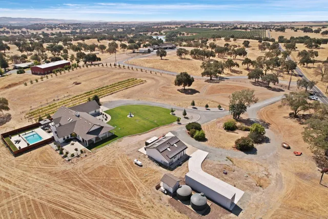 a view of a road with an ocean view