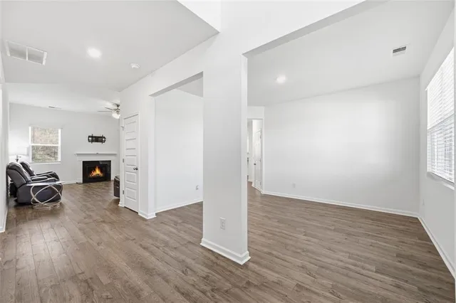 a view of livingroom with furniture and wooden floor