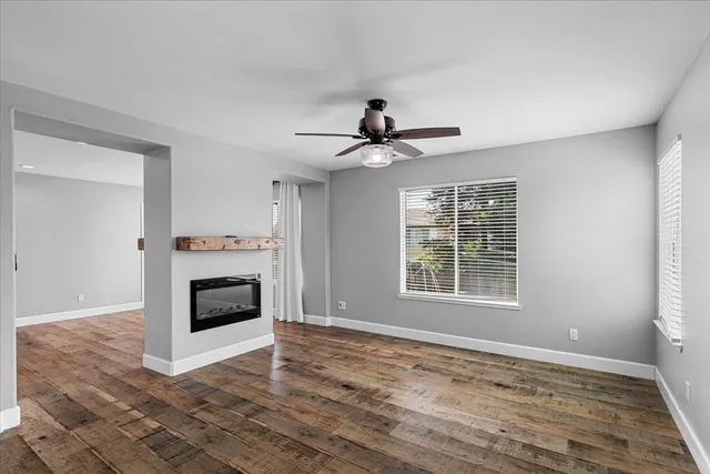 an empty room with a window