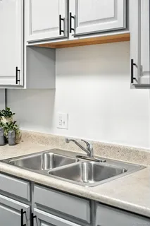 a close view of sink and tap