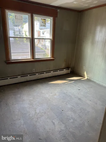 a view of wooden door